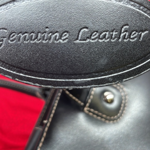 Black, genuine, leather tote bag - Picture 10 of 11